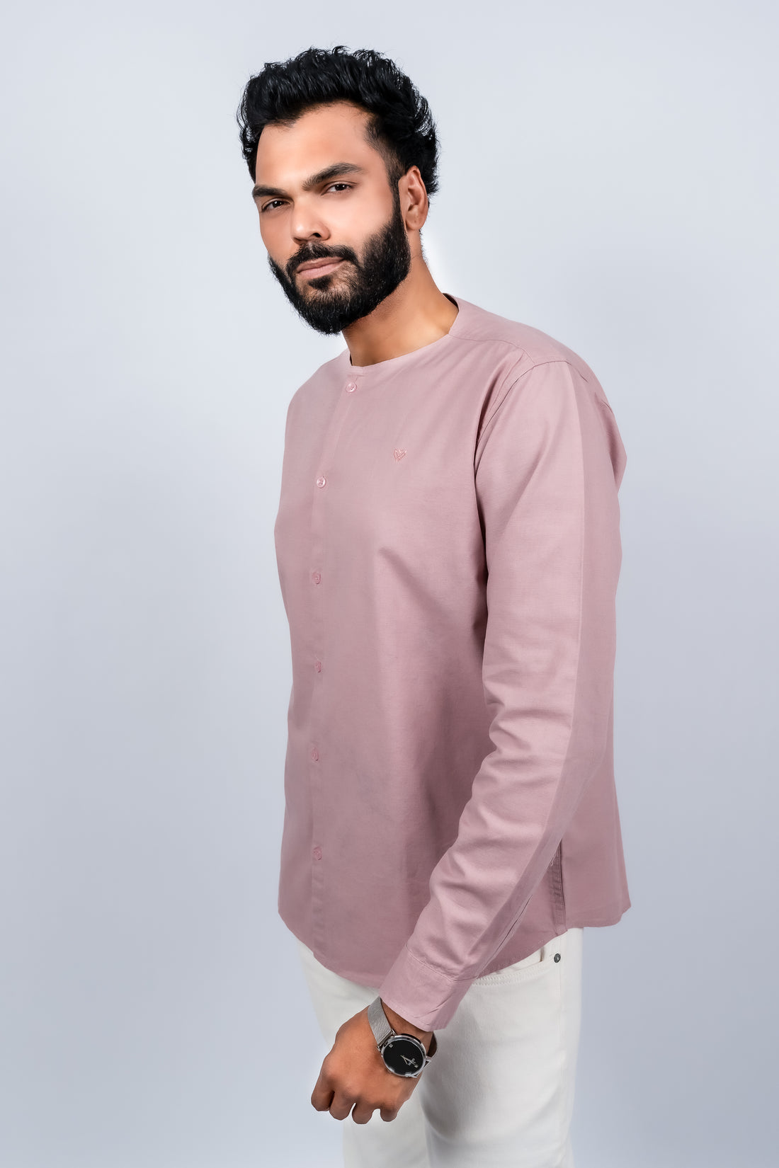 Men's premium cotton linen liberal fit casual shirt